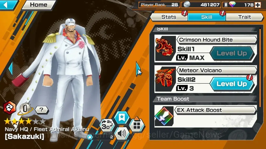 One Piece Bounty Rush Accounts Global |7 EX |T4E Luffy,AnMSK Borsalino,G5 Luffy,B image 10
