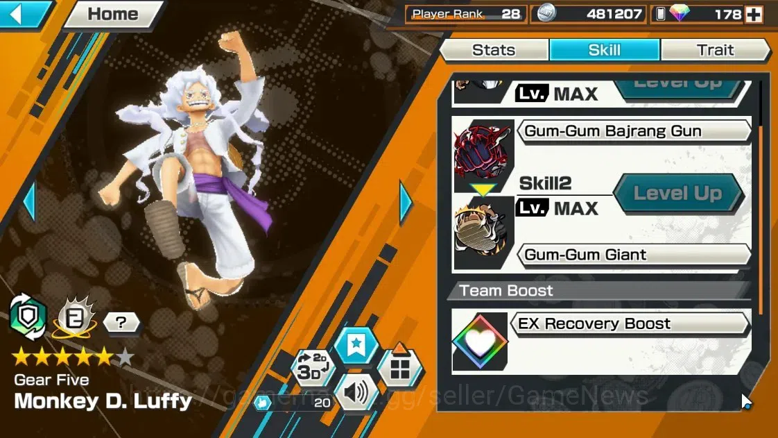 One Piece Bounty Rush Accounts Global |7 EX |T4E Luffy,AnMSK Borsalino,G5 Luffy,B image 7
