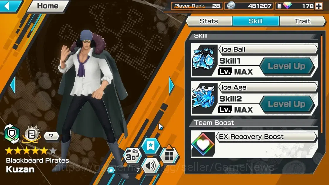 One Piece Bounty Rush Accounts Global |7 EX |T4E Luffy,AnMSK Borsalino,G5 Luffy,B image 8