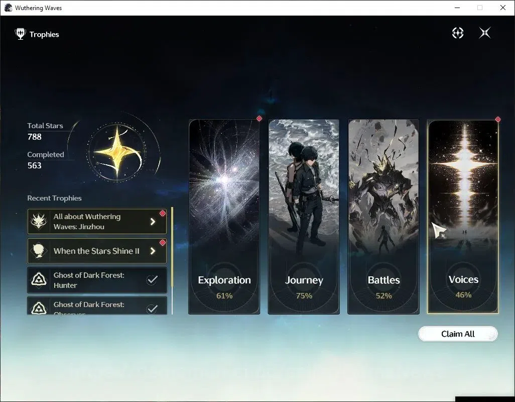 Wuthering Waves Accounts Starter NA | UL 47 | 2 Limited | [Hiyuki R3,Mornye]+Sign | Data Bank Lv 30 | MC Female | Log Kuro 11
