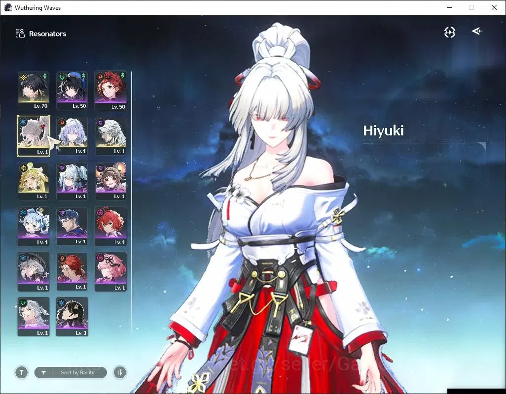 Wuthering Waves Accounts Starter NA | UL 47 | 2 Limited | [Hiyuki R3,Mornye]+Sign | Data Bank Lv 30 | MC Female | Log Kuro 2