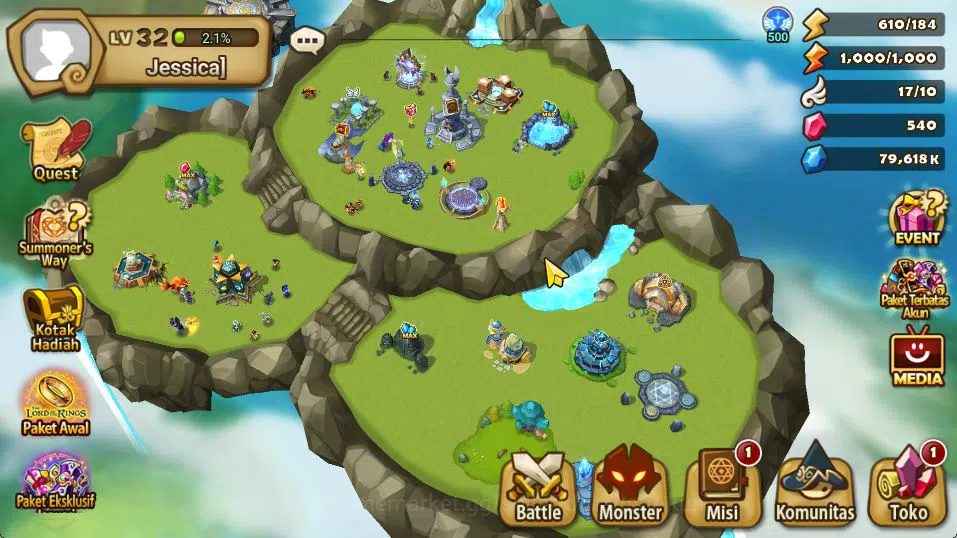 Summoners War: Sky Arena Starter GLOBAL|Lv 32|1 LD[Jessica]|4 Total NB5(Nora,Chow,M image 1