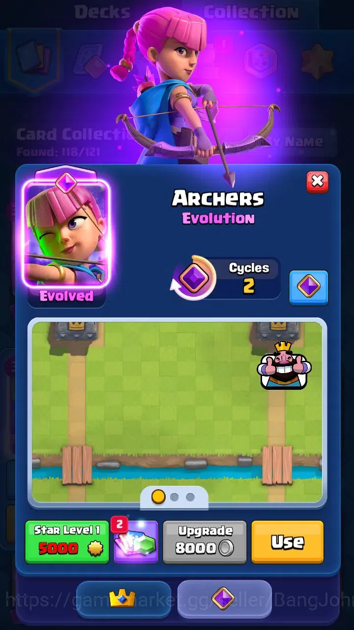Clash Royale Accounts Trophy 8380 | Tower Skin 2 | Evo 6 : Skeleton, Bab image 15
