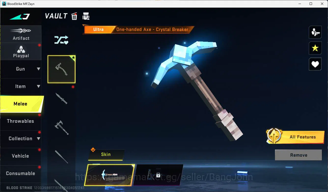 Blood Strike Accounts ASIA | ultra jet, ultra one handed axe, more detai image 7