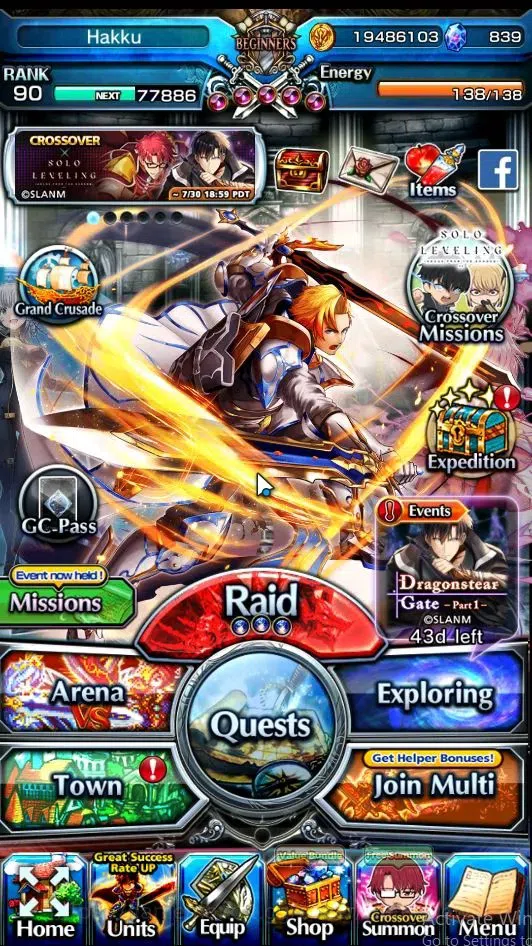Grand Summoners Accounts Global|Rank 90|21 Ascend|RoyTW,Choi Jong-InTW,Chlo image 1