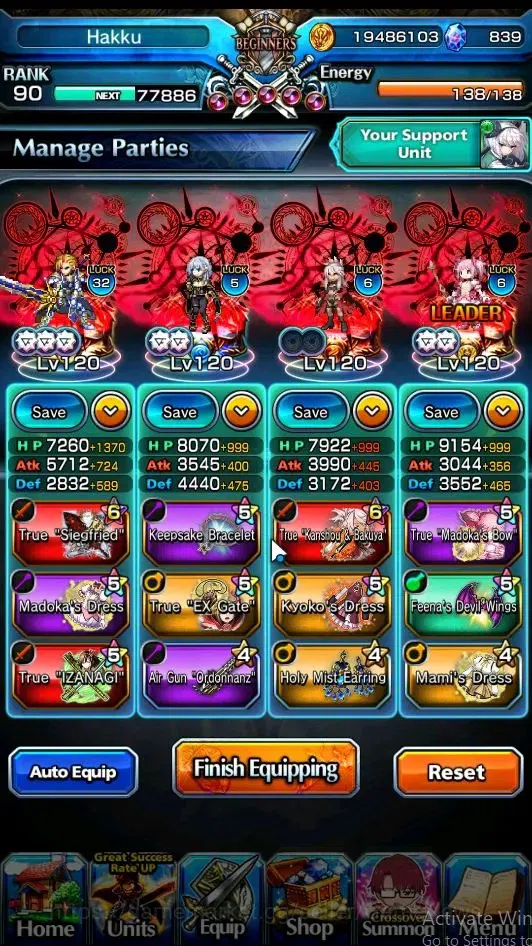 Grand Summoners Accounts Global|Rank 90|21 Ascend|RoyTW,Choi Jong-InTW,Chlo image 2
