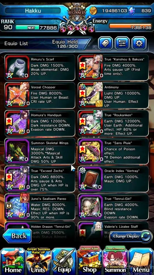 Grand Summoners Accounts Global|Rank 90|21 Ascend|RoyTW,Choi Jong-InTW,Chlo image 5