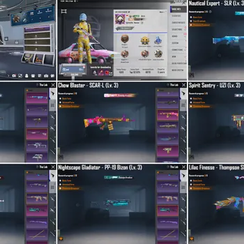 PUBG Mobile Accounts #57 | Lv 71 - 178 Set | S12K Atomic Trigger lv4 | M24 The Seven Seas lv4 | 24 Lab 11 Kill Mess
