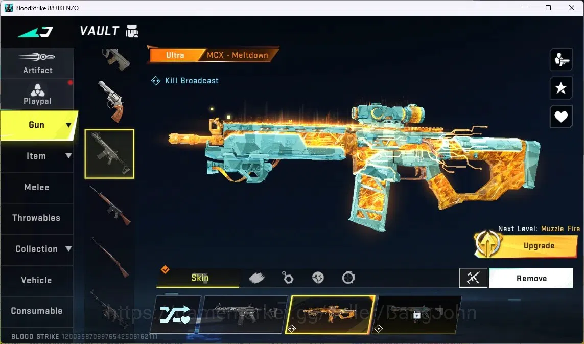Blood Strike Accounts ASIA | 1 ETERNAL: MP7-Burning | 2 7DS GUNS | 2 ULT image 3