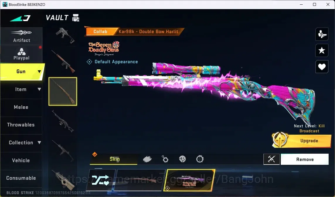 Blood Strike Accounts ASIA | 1 ETERNAL: MP7-Burning | 2 7DS GUNS | 2 ULT image 4