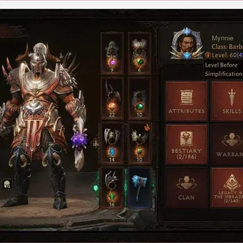 Diablo Immortal Accounts High-End EU - Aranoch | 60 (416) Barbarian - Maledictor | CR 30k | Reso 420 | Inferno 1