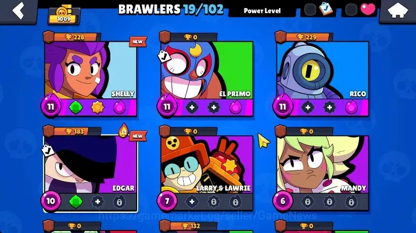 Brawl Stars Accounts 1009 Trophy|50 Gem|19 Brawlers 3 Max Lvl [Rico,El  image 3