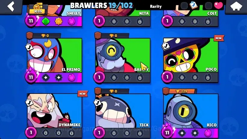 Brawl Stars Accounts 1009 Trophy|50 Gem|19 Brawlers 3 Max Lvl [Rico,El  image 6