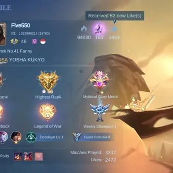 Mobile Legends: Bang Bang Accounts Collector Global|Skin 155|Expert|AOT: Fanny|Collect Natalia|LB