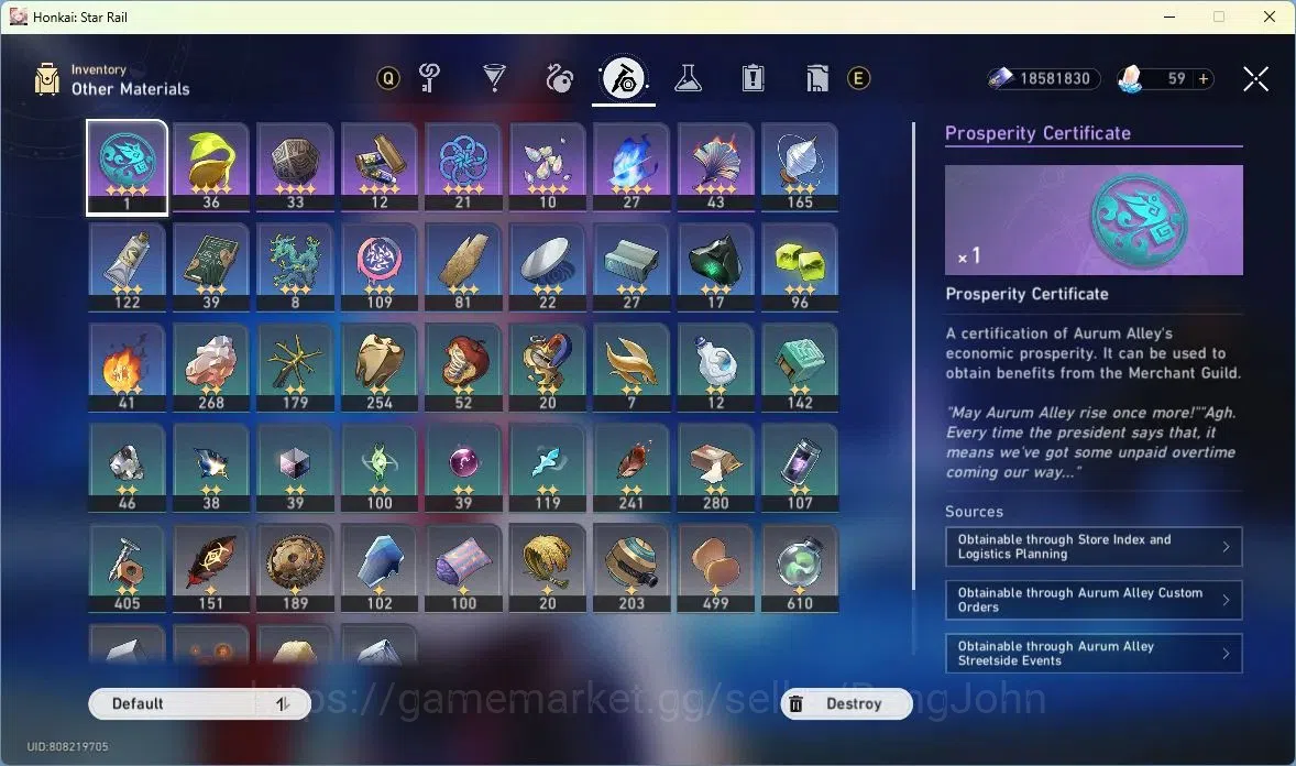 Honkai Star Rail Accounts Asia | TL 65 | Sparkle, Blade, Huohuo, Luocha, Dan image 5