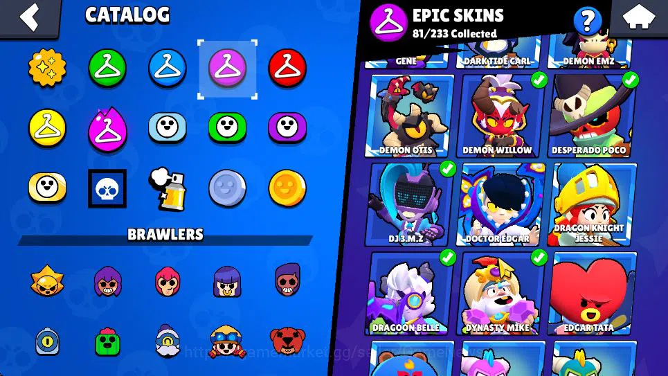 Brawl Stars Accounts Lv 113|54K Trophy|100 Brawler 24MAX Lv|8 Hypch[LightB Edgar,Devil&Lambent Mortis,Etc] 11Legend 5Myth 9