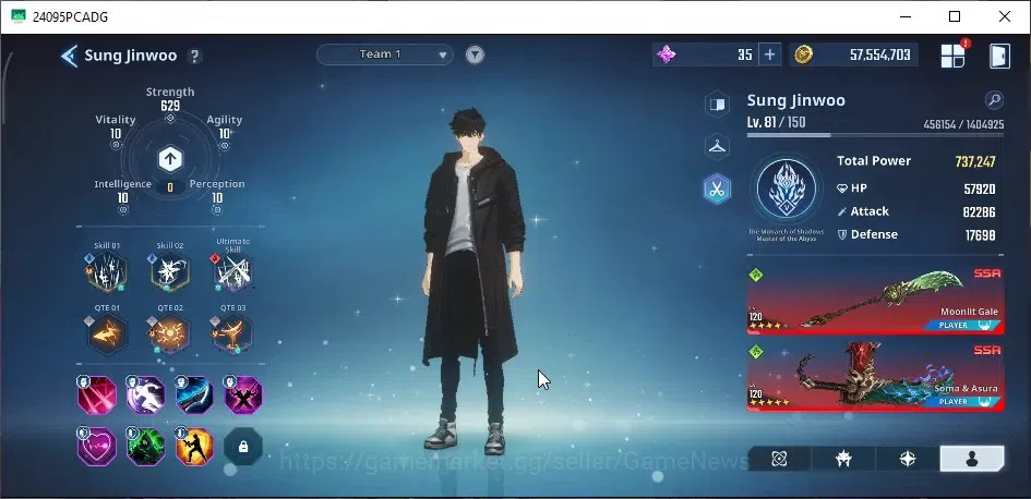 Solo Leveling: ARISE Accounts Lvl 81|2,2M Pwr|[LennartA5,ReijiA3,Il-HwanA1,Hae-i image 2