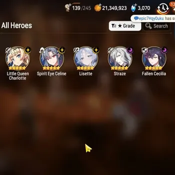 Epic Seven Accounts Starter GLOBAL UnVerif|NewEra| 5 ML (Lisette,Straze,SE Celine,etc)+Estelle,Setsuka,Vildred,etc|17K