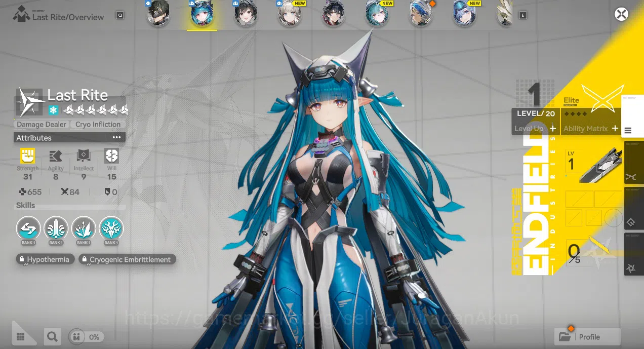 Arknights: Endfield Accounts NA/EU Lv 2 | Fresh Starter Meta SSR Last Rite + 8 SR (Arclight,Wulfgard,etc) |Male MC 2