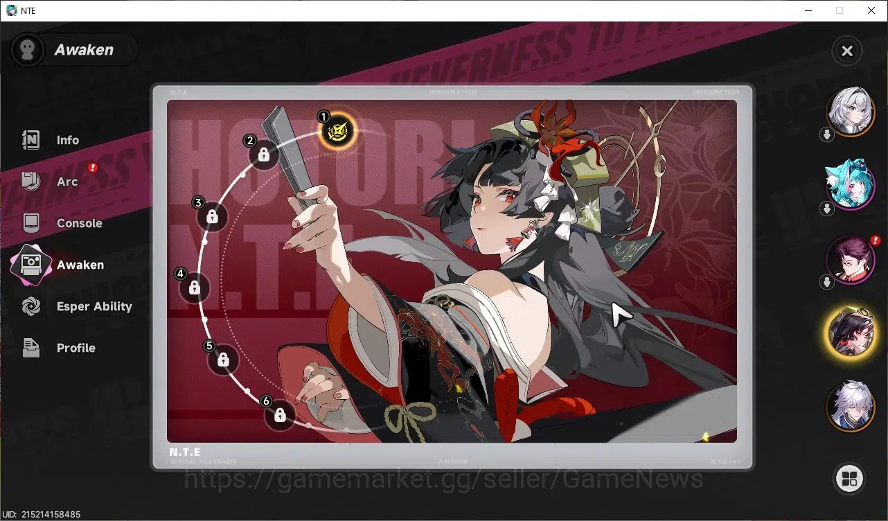 Neverness to Everness Accounts GLOBAL SEA|HL 3|2 SSR| Hotori Awk 1, Baicang |2 S image 2