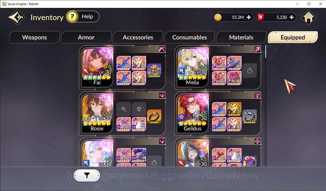 Seven Knights Re:Birth Accounts GlobalSEA|Full Ex-7k[FaiTC4,MeliaTC2,RosieTC1,Geli image 13