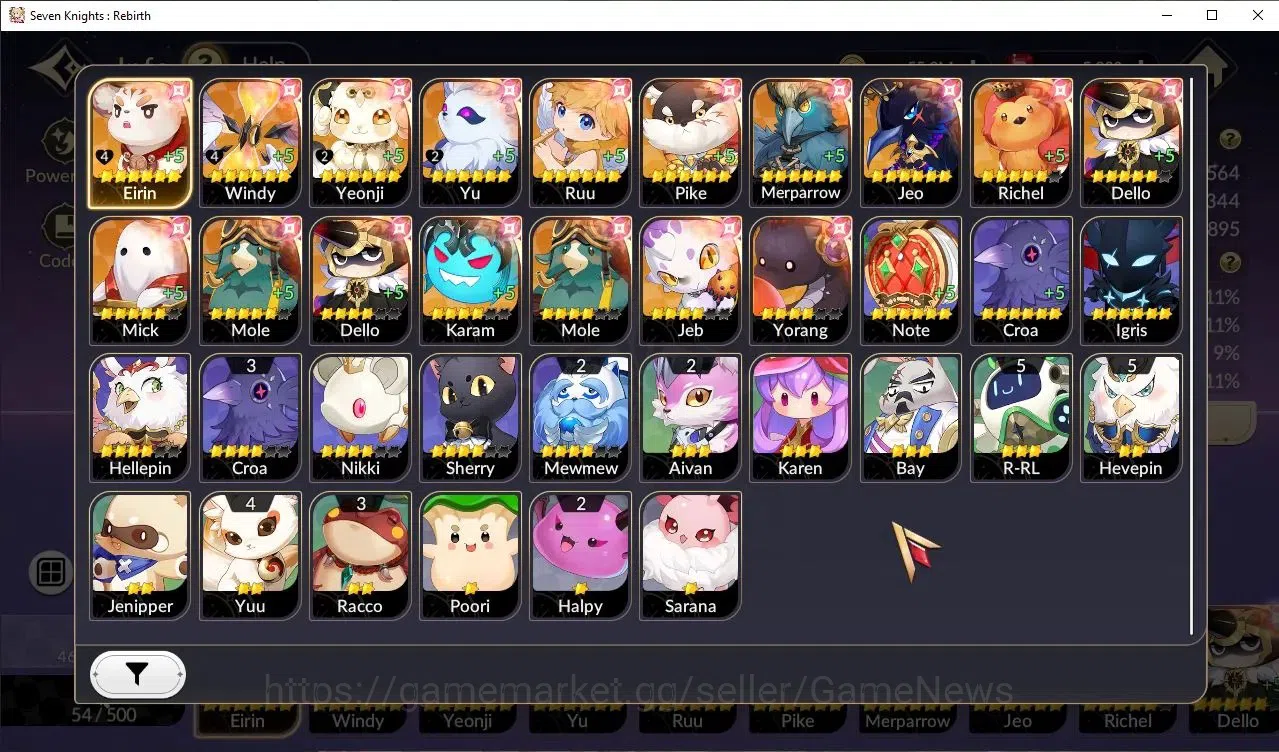 Seven Knights Re:Birth Accounts GlobalSEA|Full Ex-7k[FaiTC4,MeliaTC2,RosieTC1,Geli image 6