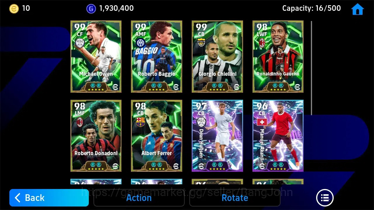 eFootball Accounts ANDROID|PW 3163|Michael Owen Epic,Roberto Baggio E image 3