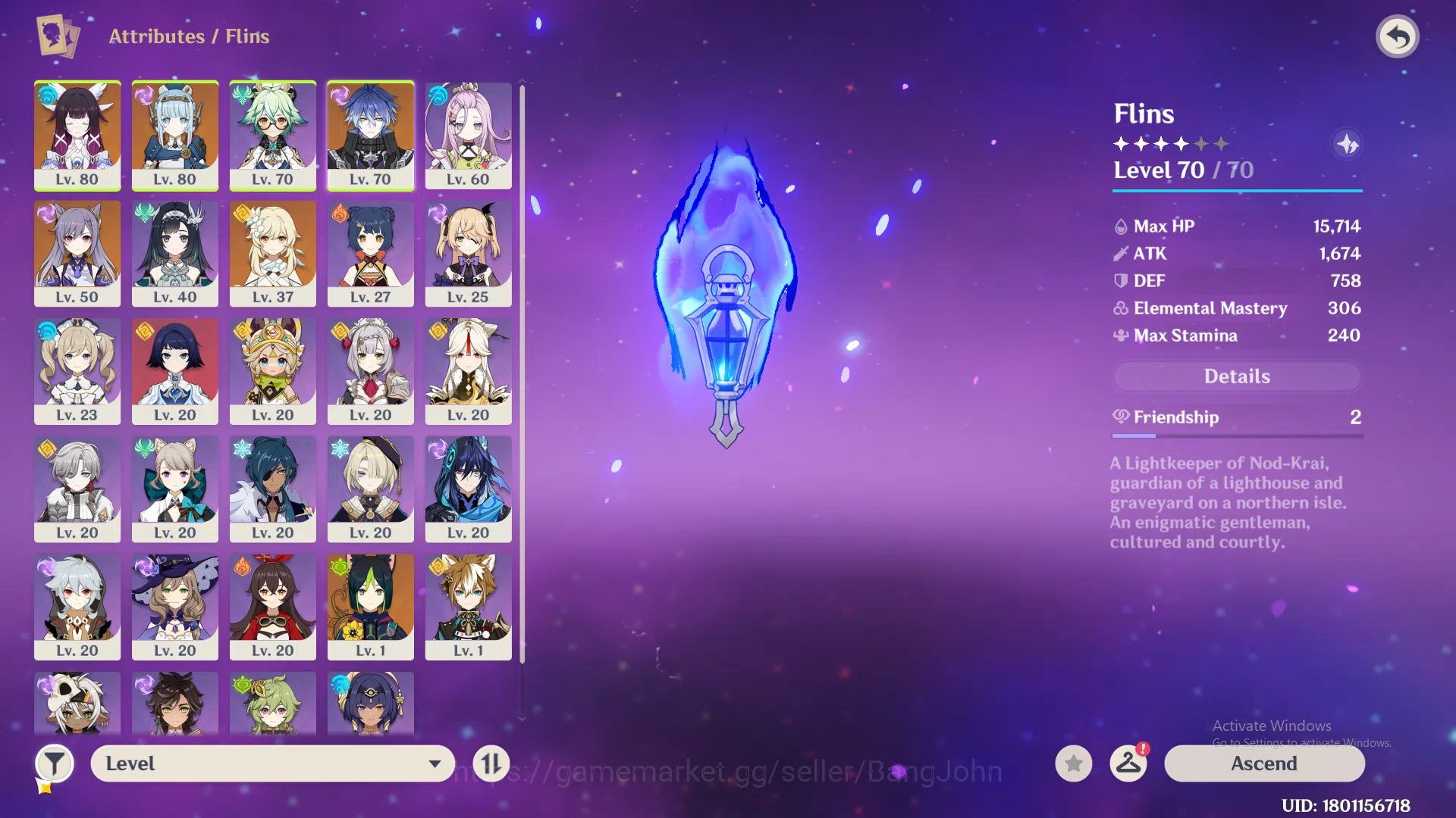 Genshin Impact Accounts ASIA | AR 49 | Flins premium | 3 Limit | flins | i image 2