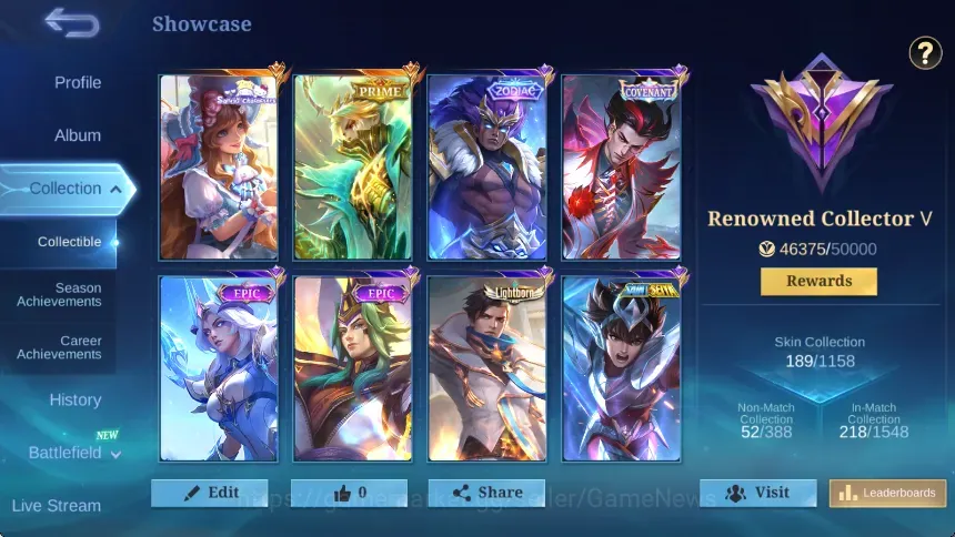 Mobile Legends: Bang Bang Accounts Others Hero 111|Skins 189|Ex Immo 144|PRIME Granger,Sanrio Floryn,Covenant Natan,Zodiac 1