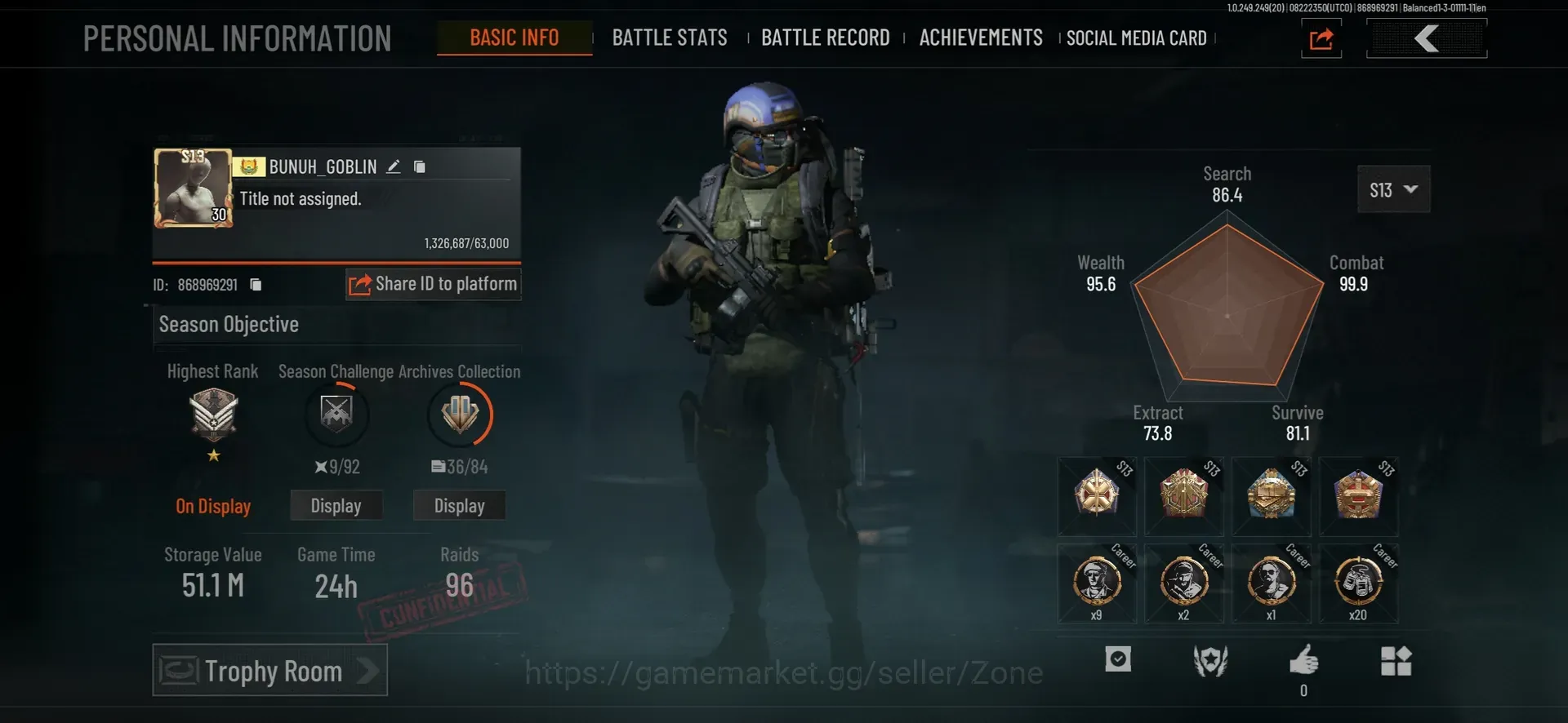Arena Breakout Accounts Others Mobile|LV 30 |SV 51.1 M | CV 19.0 M |1XSEC DOC, OF AKM, CA M4A1, SS MDR, IBA AK-102, OF 1