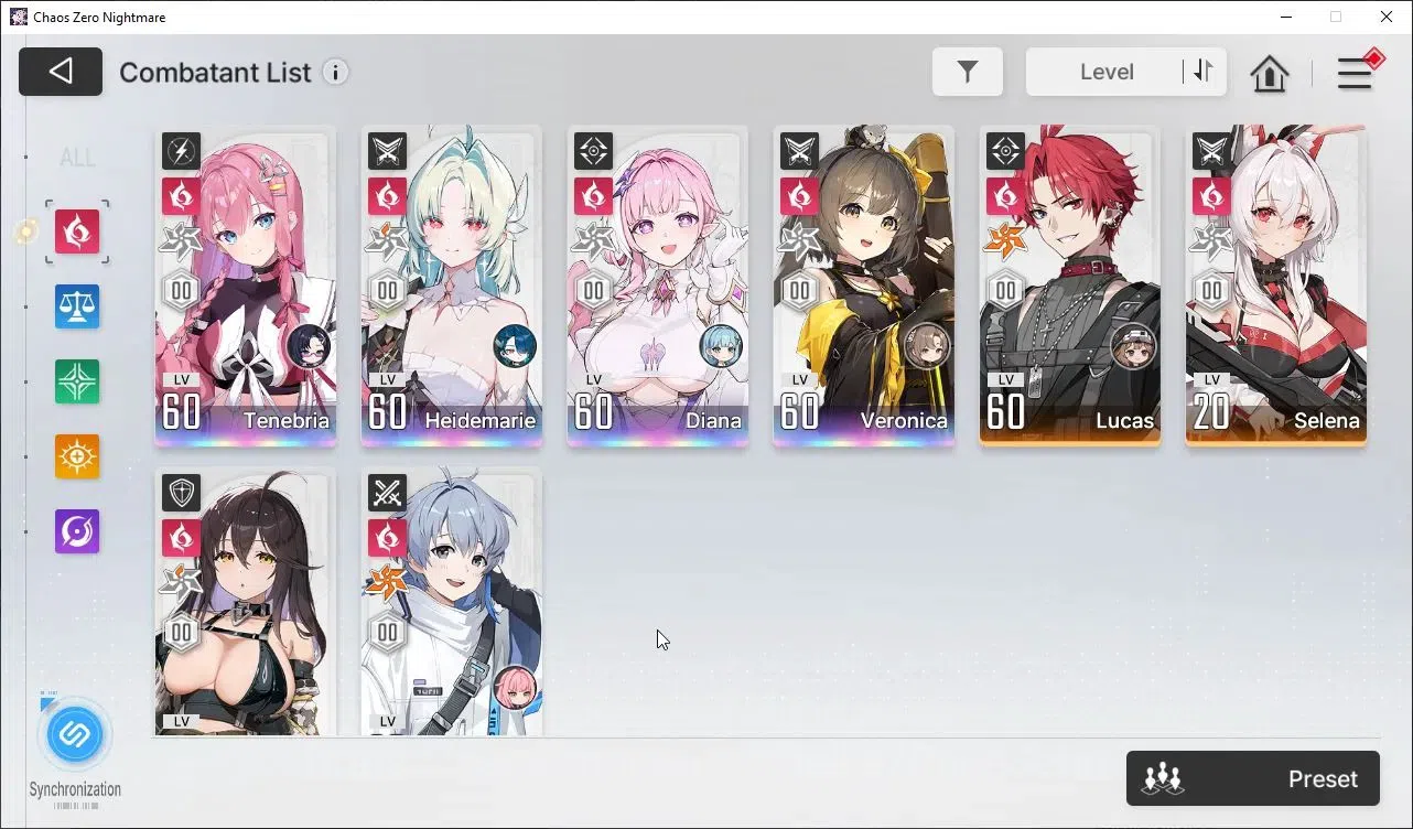 Chaos Zero Nightmare Accounts ASIA|Lv.54|10 SSR,Haidemarie EM1+Sign,Tenebria+Sign,Hugo,Nine 14