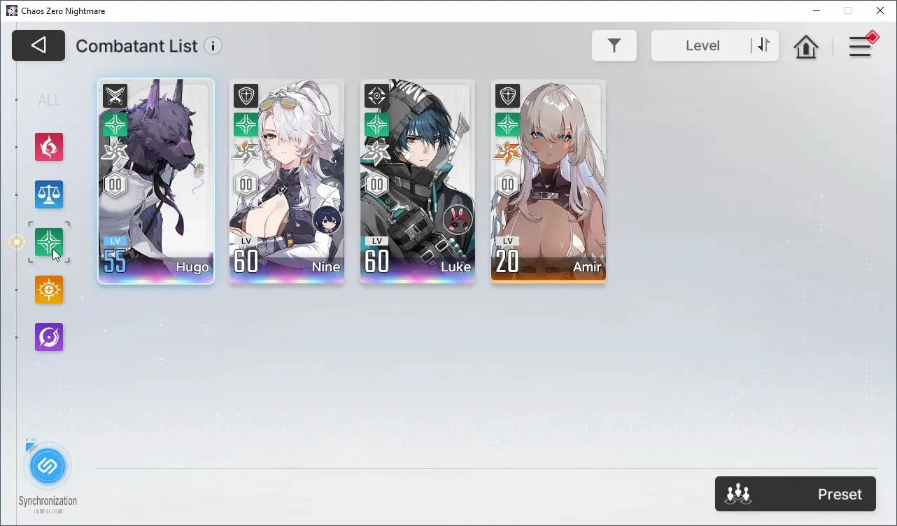 Chaos Zero Nightmare Accounts ASIA|Lv.54|10 SSR,Haidemarie EM1+Sign,Tenebria+Sign,Hugo,Nine 16