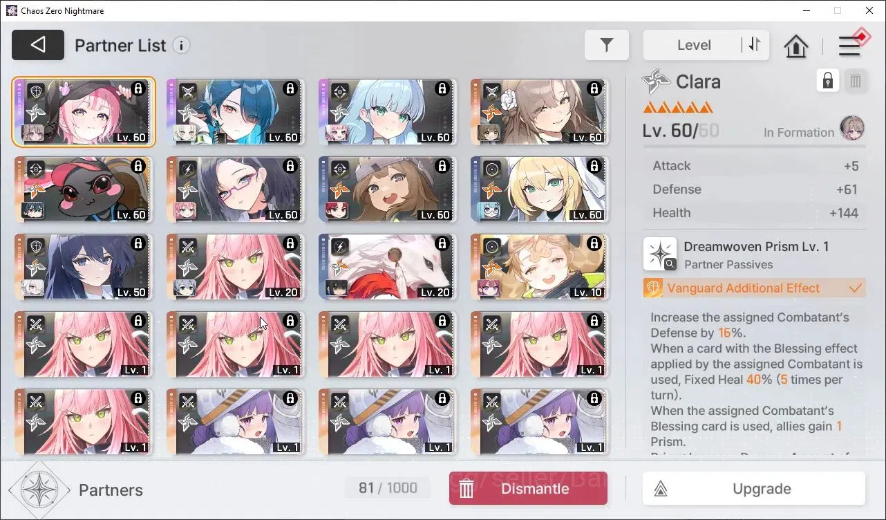 Chaos Zero Nightmare Accounts ASIA|Lv.54|10 SSR,Haidemarie EM1+Sign,Tenebria+Sign,Hugo,Nine 8