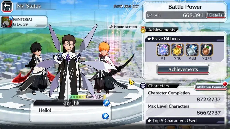 Bleach: Brave Souls Accounts Others [GLOBAL]|41K Orb|2 New Renewed Ichigo 2