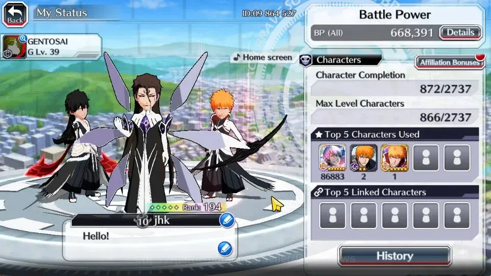 Bleach: Brave Souls Accounts Others [GLOBAL]|41K Orb|2 New Renewed Ichigo 3