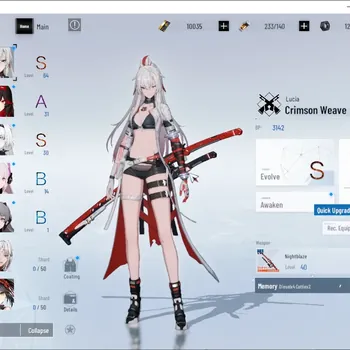 Punishing: Gray Raven Accounts Mid-Game EU|Lv 41|10k BC|S Lucia Crimson Weave + Sign,S No 21 Feral|1 S Omniframe & 1 Wp