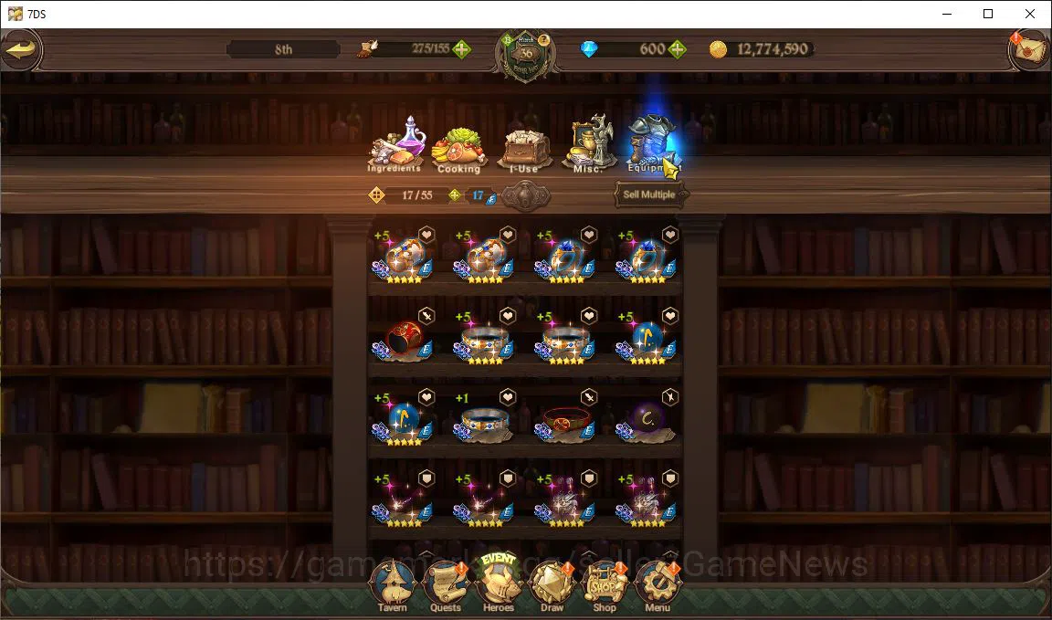 The Seven Deadly Sins: Grand Cross Accounts Midgame Global|1,5M CC|600 DM|1 LR+6 13
