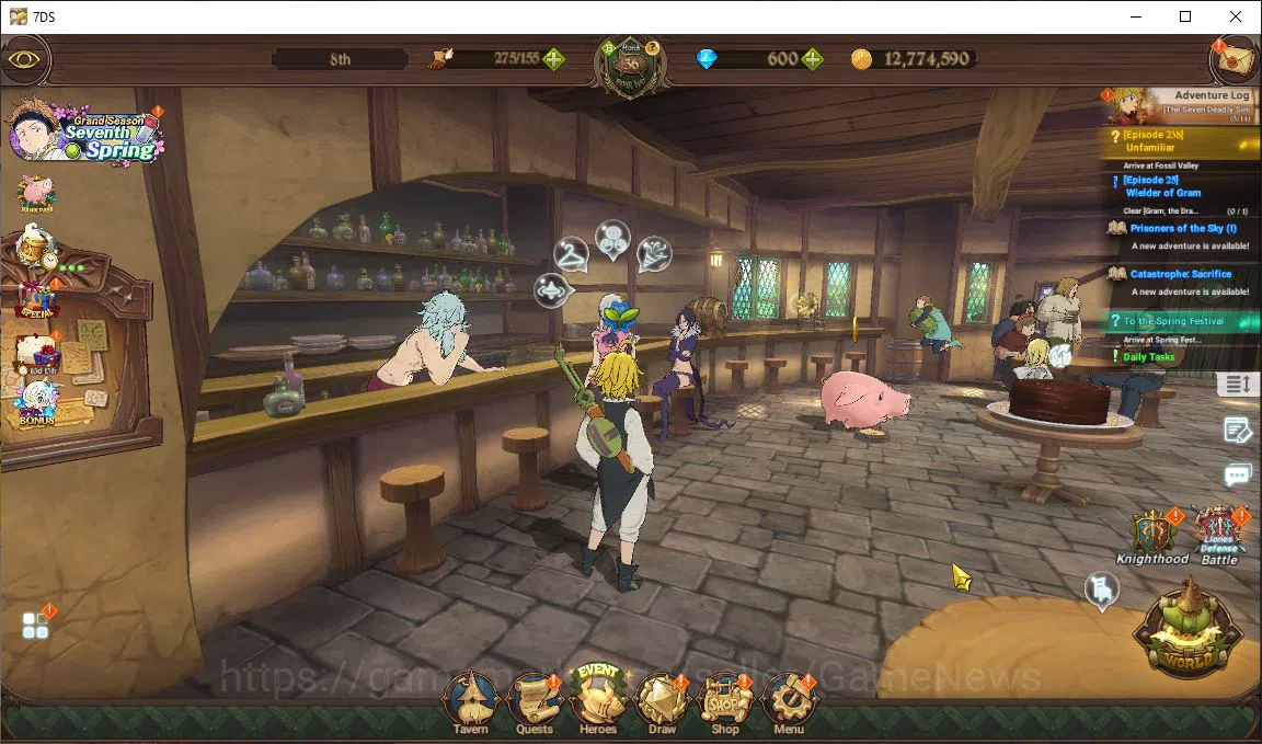 The Seven Deadly Sins: Grand Cross Accounts Midgame Global|1,5M CC|600 DM|1 LR+6 2