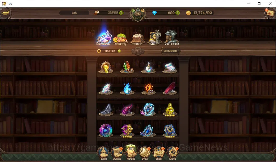 The Seven Deadly Sins: Grand Cross Accounts Midgame Global|1,5M CC|600 DM|1 LR+6 9