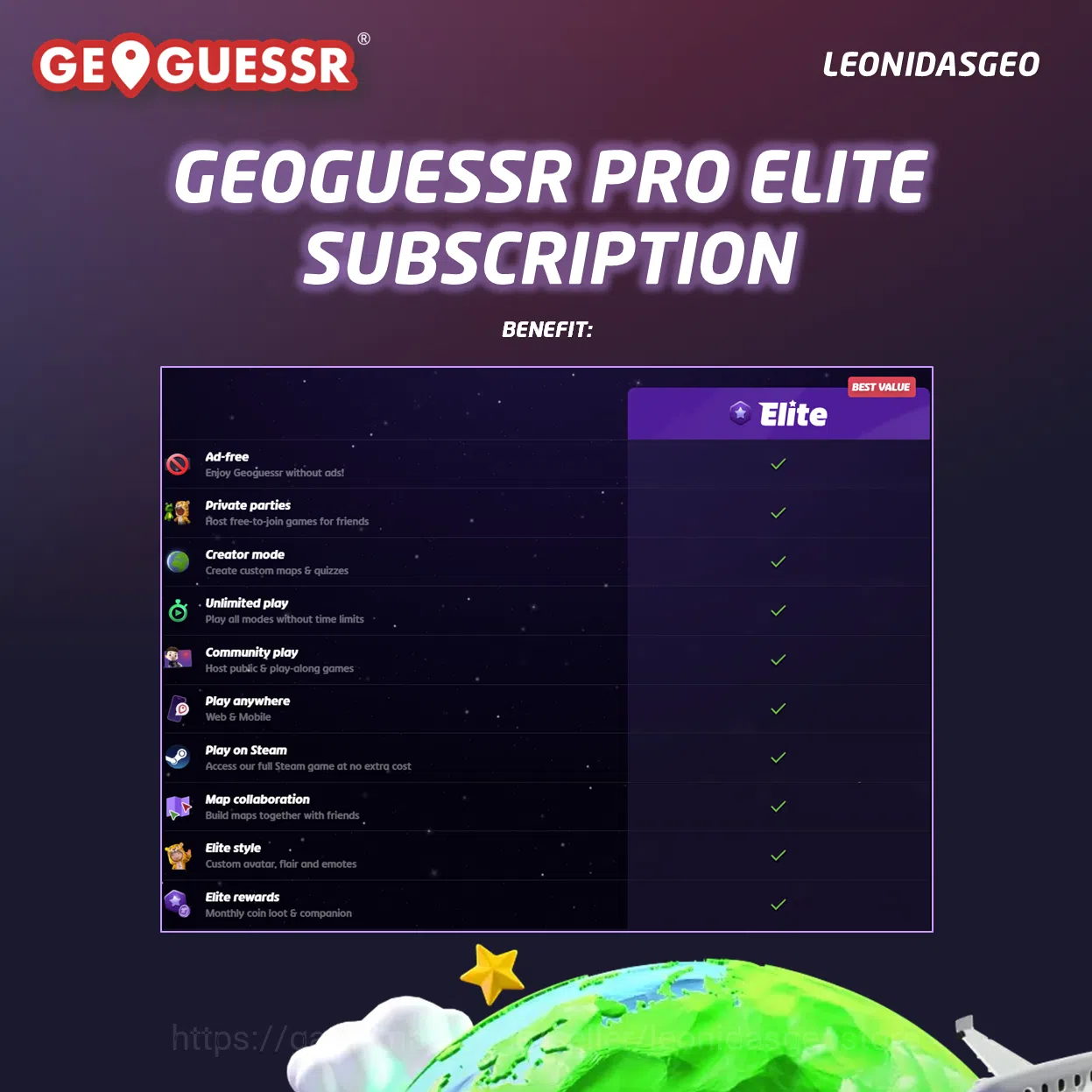 GeoGuessr Others GeoGuessr Subscription to YOUR ACCCOUNT | Pro Elit image 3