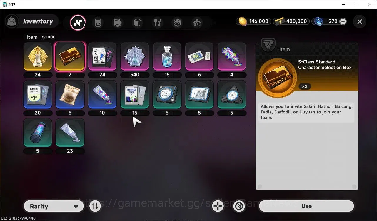 Neverness to Everness Accounts GLOBAL SEA|HL 3|1 Limited|2 S-Class| Shinku, Daffodill+Livery|+2 S-Class Selector 8