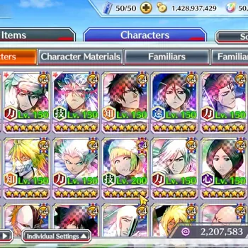 Bleach: Brave Souls Accounts High-End GLOBAL|50K Orb+BP 583K|TYBW26 Byakuya,Rukia,11th GrimJow,New Ichigo,10th Rukia,Renewd