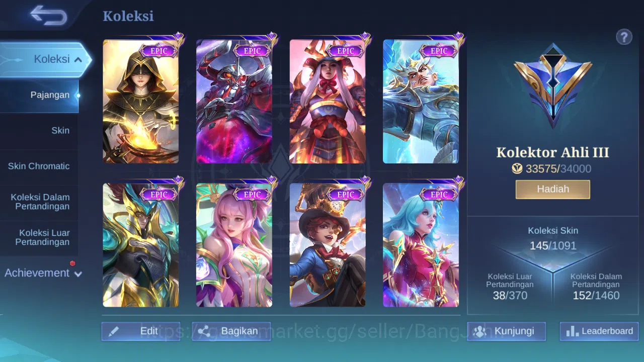 Mobile Legends: Bang Bang Accounts Hero 104 Skin 145 | CC Natalia | Epic balmond, har image 12