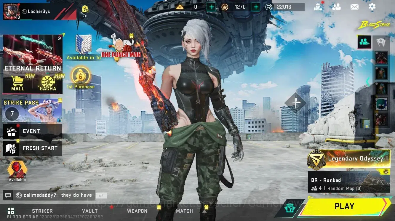 Blood Strike Accounts Others ASIA|EVO M1887-Destroyer Lv4|Legendary Guns 1