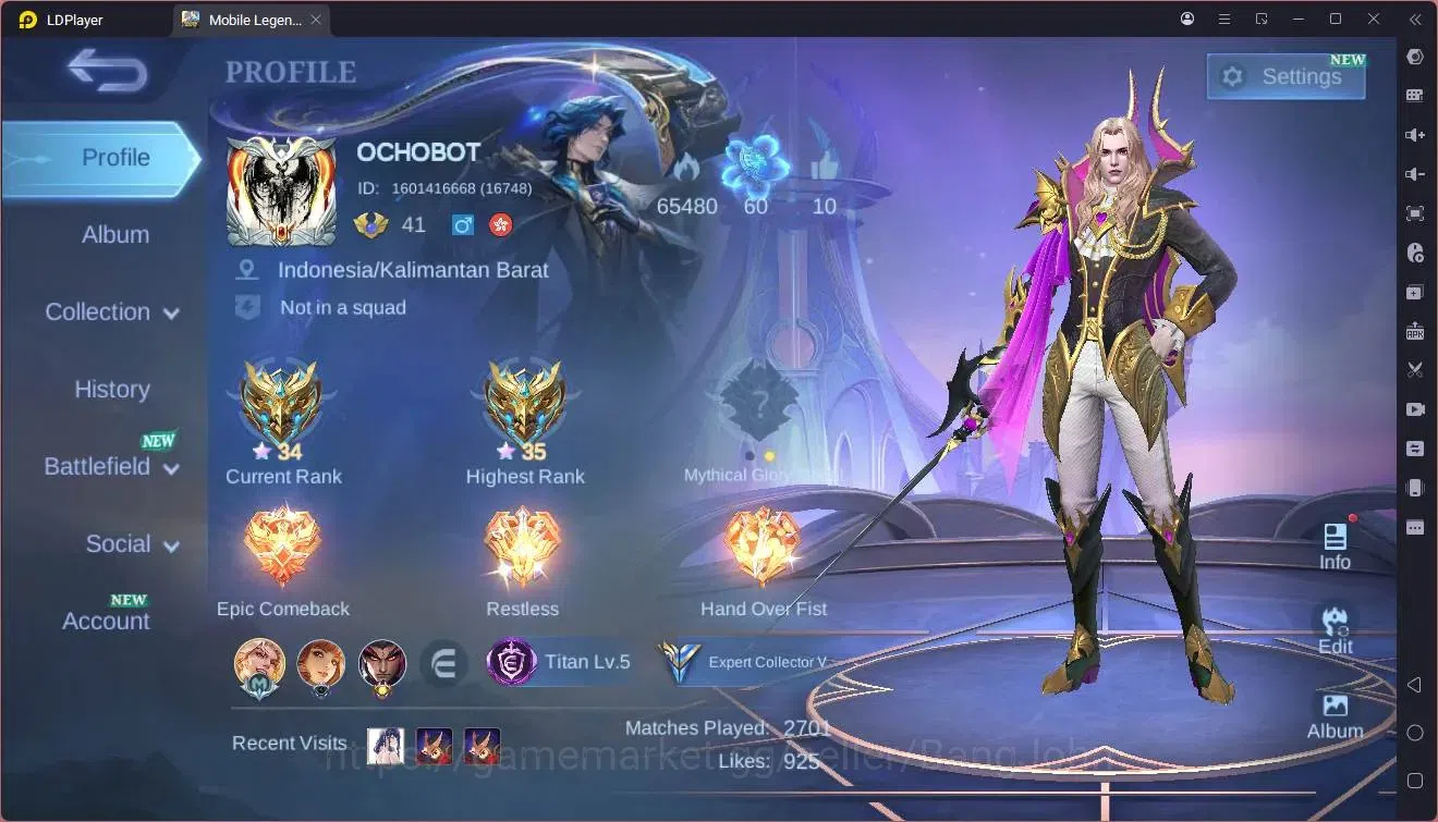 Mobile Legends: Bang Bang Accounts GLOBAL Hero 84 Skin 115|Meowkin hunter 3|Blazing 3 image 11