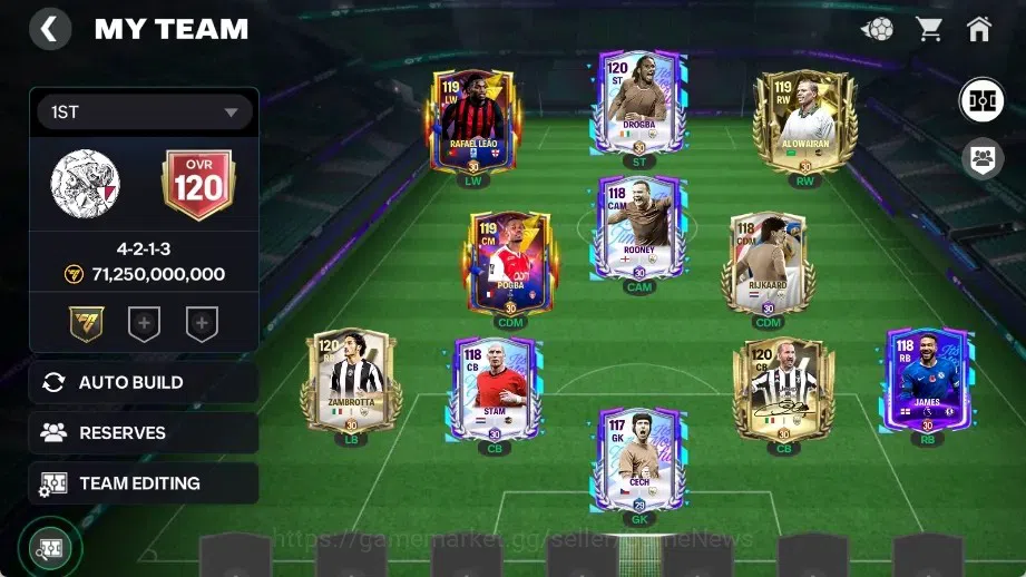 EA SPORTS FC Mobile Accounts OVR 120/71B Value|9,7k Gems with Chellini Signatur image 2