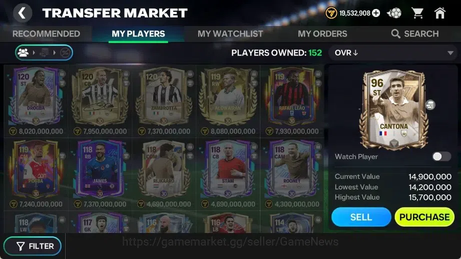 EA SPORTS FC Mobile Accounts OVR 120/71B Value|9,7k Gems with Chellini Signatur image 7