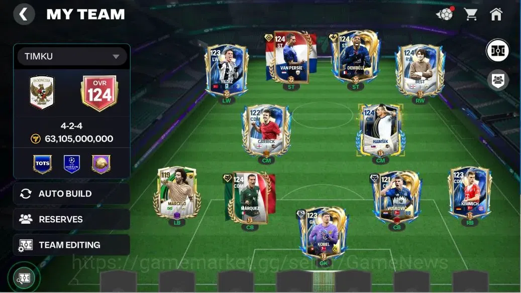 EA SPORTS FC Mobile Accounts OVR 124/63B Value|766M Gold|Dembele TOTS Trikster, image 3