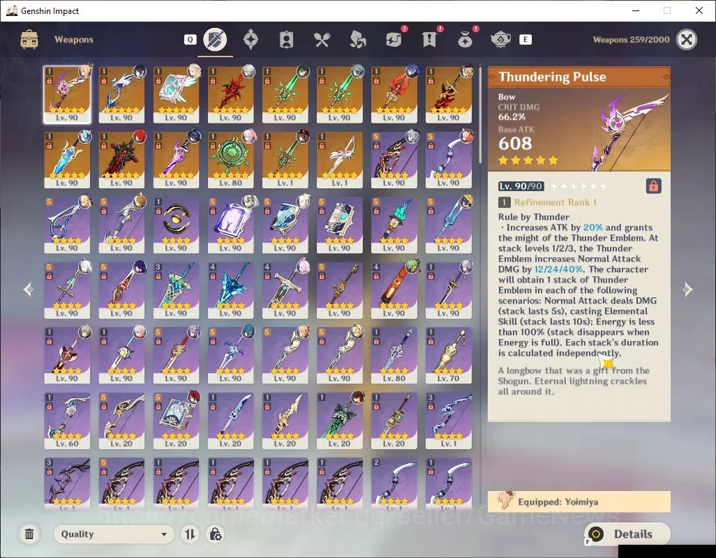 Genshin Impact Accounts ASIA|AR 60|21Limited+14(5* Weapon) |(Arlecchino C1 image 5