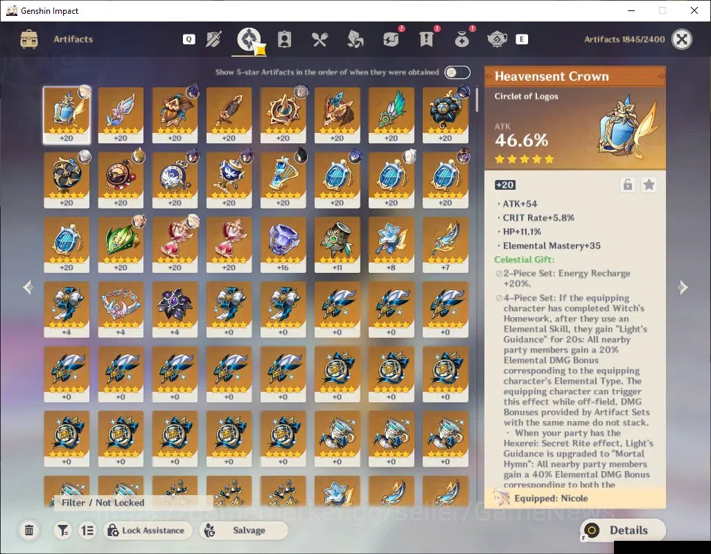 Genshin Impact Accounts ASIA|AR 60|21Limited+14(5* Weapon) |(Arlecchino C1 image 6